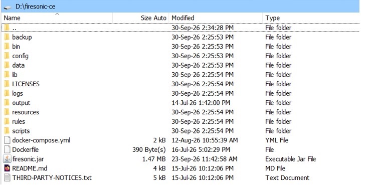 Example extracted FireSonic distribution